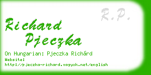 richard pjeczka business card