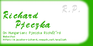 richard pjeczka business card